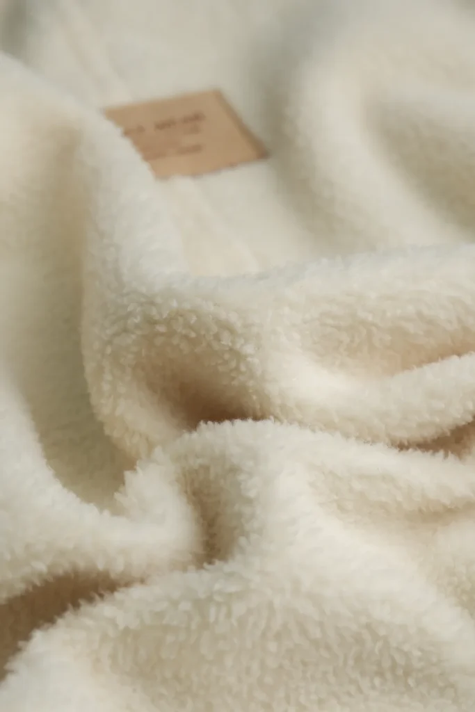 Cream terry casualwear knit fabric